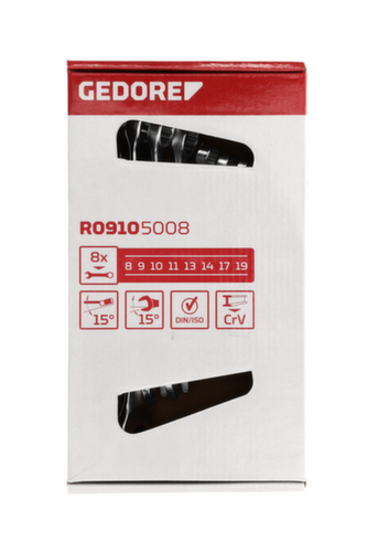 GEDORE R09105008 Ringsleutelset 9-19 mm 8 stuks