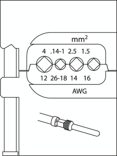 S 8140 J Krimptangset INDUSTRIAL 4-delig