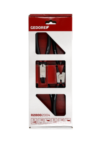 GEDORE R28002004 Borgveertangen set recht + haaks 90° 4 stuks
