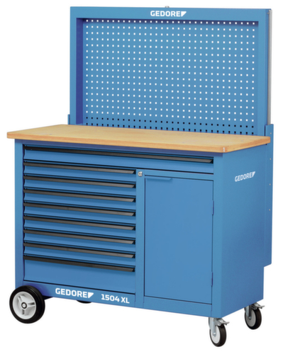 1504 XL 1710 Werkbank met rollen 1,25 m breed