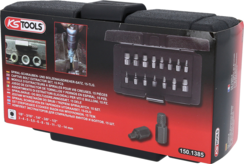 KS Tools Spiral screw and bolt extractor set