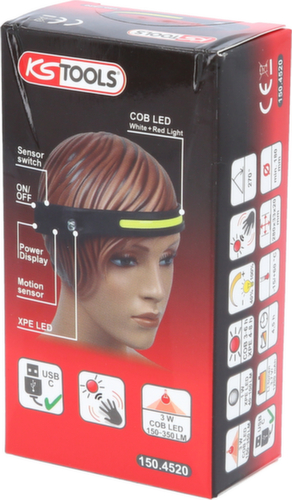 KS Tools 270° outdoor head torch with motion sensor