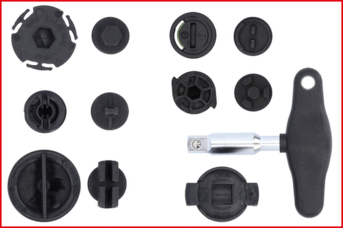 KS Tools 3/8" oil service special profile set for plastic oil drain plugs