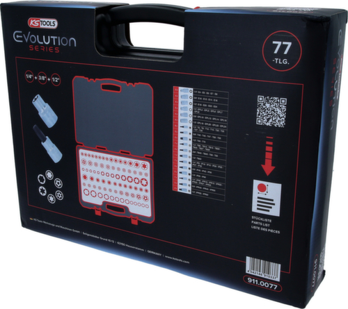 KS Tools 1/4"+3/8"+1/2" Torx socket wrench set