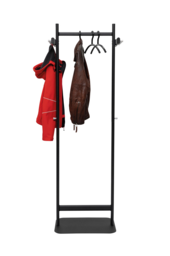 MAUL Staande kapstok MAULsalsa, met 8/2 haken, RAL9004 signaalzwart