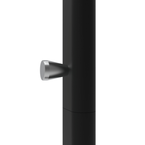 MAUL Staande kapstok MAULsalsa, met 8/2 haken, RAL9004 signaalzwart