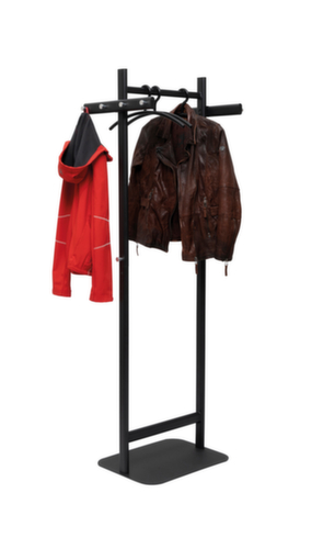 MAUL Staande kapstok MAULsalsa, met 8/2 haken, RAL9004 signaalzwart