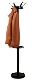 UDOBÄR Staande kapstok met parapluhouder, met 6 haken, zwart