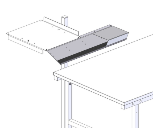 Rocholz Plateau de clavier et de souris 2000 pour table d'emballage, hauteur 20 mm