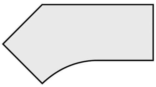 Gera Bureau d'angle Pro avec piètement 4 pieds et panneau aggloméré fin