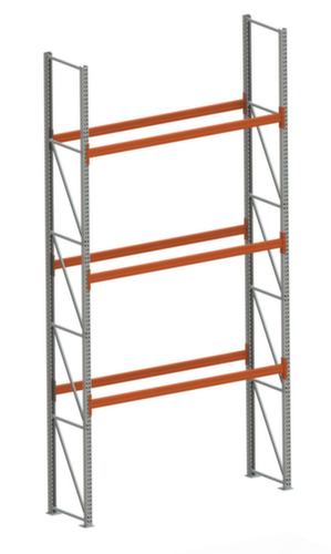 META Rayonnage à palettes MULTIPAL pour 8 palettes, largeur 2870 mm, 4 niveaux de stockage