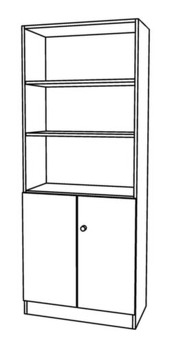 Armoire combinée Sina avec 2 portes et 3 compartiments