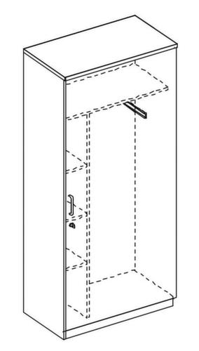 Nowy Styl Armoire à portes battantes de bureau E10 avec vestiaires + 4 casiers