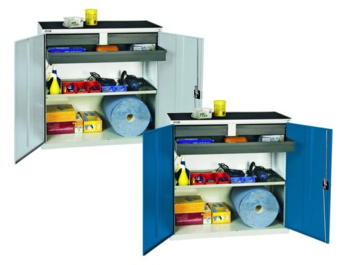 stumpf Armoire d'atelier Serie 3000 avec 2 tablettes de rétention + 3 tiroirs