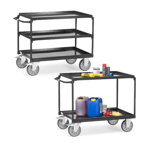 fetra Chariot à plateaux GREY EDITION avec tablettes de rétention