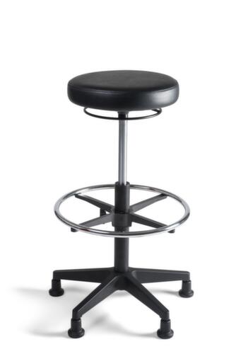Tabouret pivotant avec revêtement en similicuir