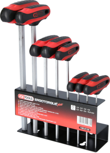 KS Tools Jeu de clés à douille hexagonales à poignée en T