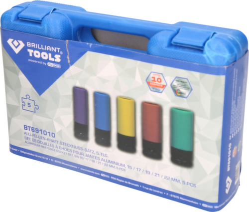 Brilliant Tools Jeu de douilles électriques pour jantes en alliage 1/2"