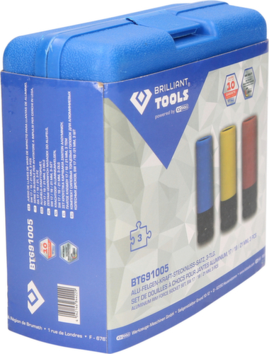 Brilliant Tools Jeu de douilles électriques pour jantes en alliage 1/2"