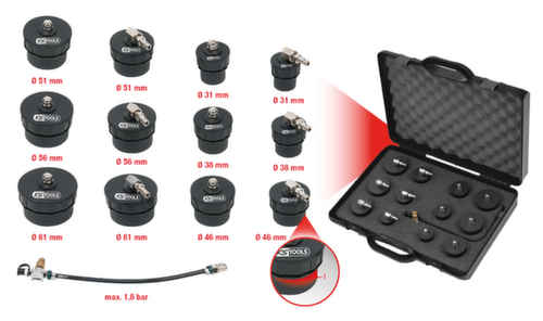 KS Tools Jeu de cas d'essai du système d'air de suralimentation à baïonnette pour turbocompresseurs