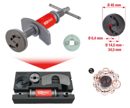 KS Tools Jeu d'outils universel de remise à zéro des pistons de frein