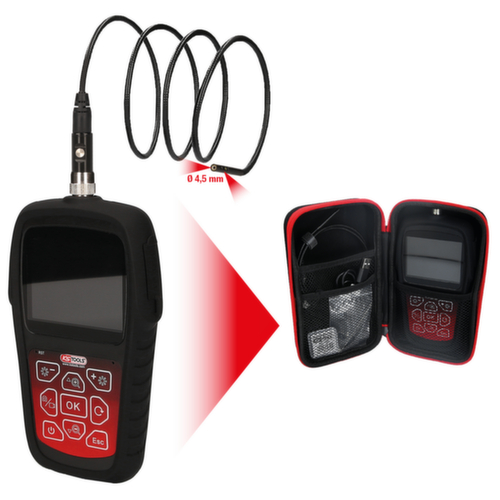 KS Tools Set de vidéoscope HD avec sonde de caméra frontale HD Ø 4.5 mm 0° et 90°