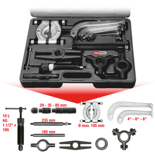 KS Tools Jeu d'extracteurs hydrauliques à 2 et 3 bras