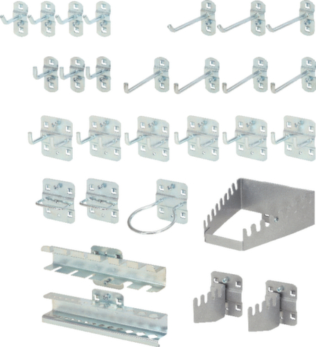 KS Tools Assortiment de crochets pour plaques perforées