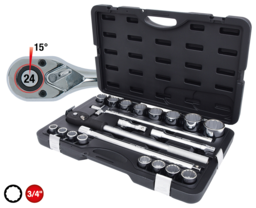 KS Tools Jeu de clés à douille 3/4"