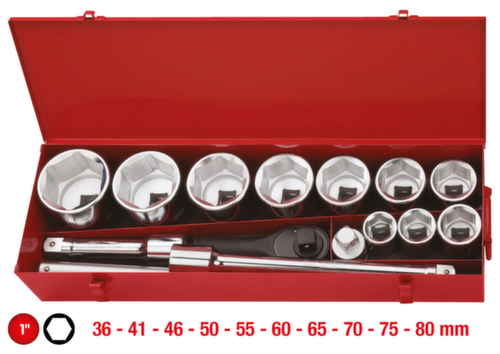 KS Tools Jeu de clés à douille 1"