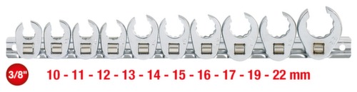 KS Tools Jeu de clés à douille carrées 3/8"