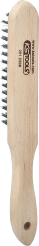 KS Tools Brosse métallique manuelle en acier inoxydable à 4 rangées