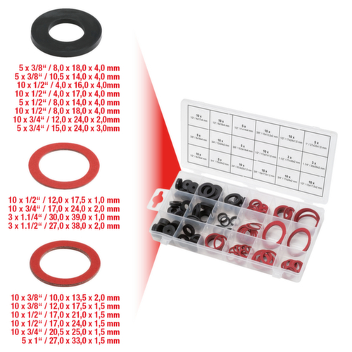 KS Tools Assortiment de bagues d'étanchéité sanitaires