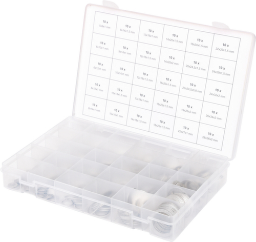 KS Tools Assortiment de bagues d'étanchéité en aluminium