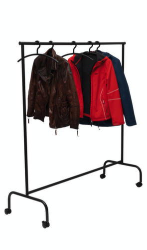 portant de vestiaire juxtaposable mobile MAULlimbo avec 2 bras extensibles, noir