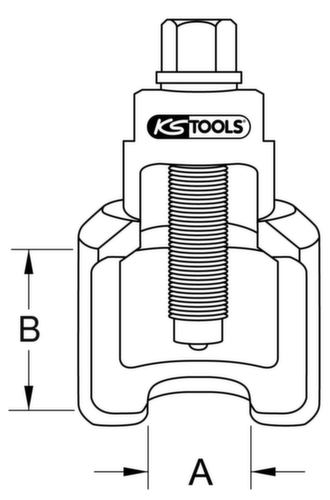 KS Tools Extracteur universel de rotule Vibro-Impact Cloche 32 x 90 mm