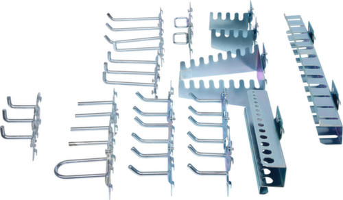 KS Tools Assortiment de crochets pour plaques perforées