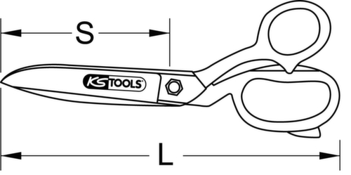 KS Tools Ciseaux d'atelier universels