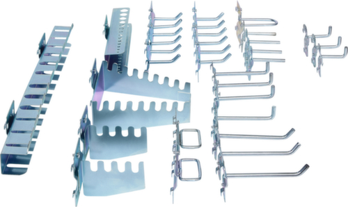 KS Tools Assortiment de crochets pour plaques perforées