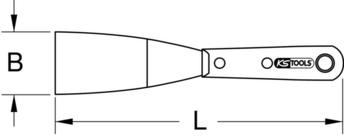 KS Tools Spatule en ACIER INOXYDABLE