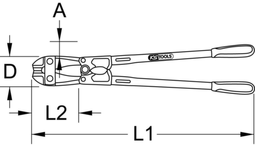 KS Tools Coupe-boulons avec manche de tuyau