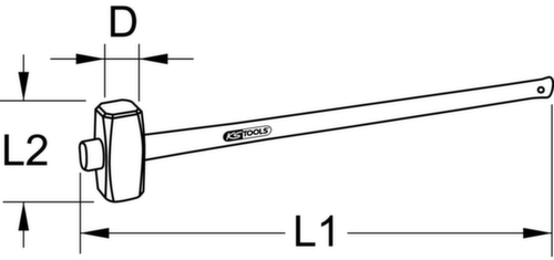 KS Tools Marteau de forgeron avec manche en fibre de verre