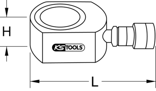 KS Tools Vérin hydraulique plat