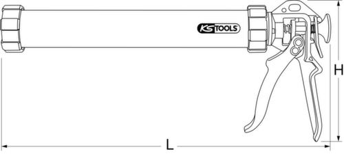 KS Tools Pistolet à cartouche manuel 600 ml