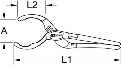 KS Tools Pince pour filtre à huile