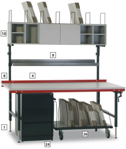 Rocholz Table d'emballagemodulaire de travail et de montageà hauteur réglableen différentes exécutions