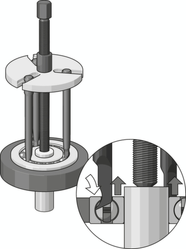 GEDORE 1.92/1 Extracteur de roulement à billes PLUS