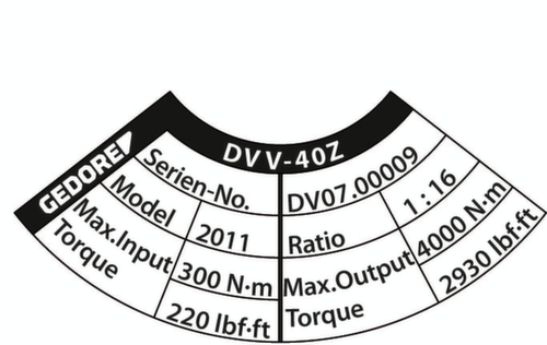DVV-40Z Multiplicateur de couple DREMOPLUS ALU 4000 Nm