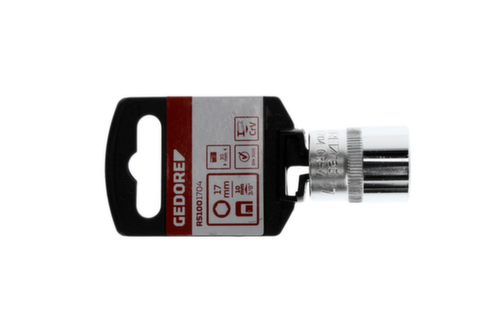 GEDORE RED R51001704 Douille 3/8" 6 pans 17 mm Longueur 30 mm