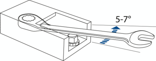 7 UR 12 Clé à fourche à cliquet